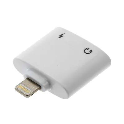 Adapter za punjenje i audio Priključak iPhone iPad iPod Jack 3.5mm Bijeli