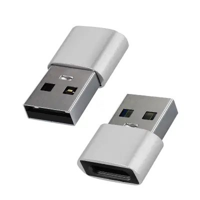 Adapter USB na USB-C Punjenje i sinkronizacija podataka Kompaktan Srebrni