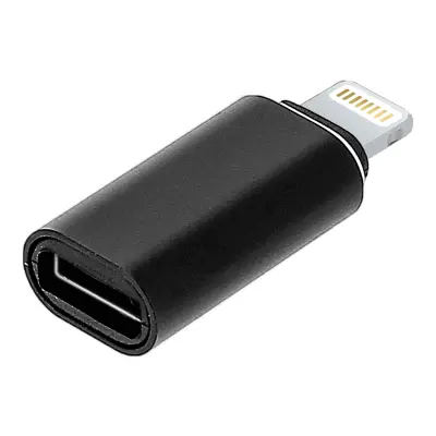 Adapter iPhone Lightning na USB-C ženski Punjenje i sinkronizacija Crni