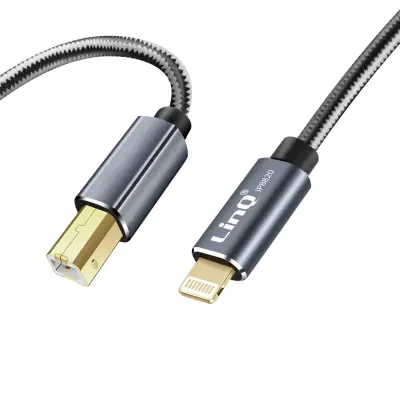 Kabel za pisač za iPad i iPhone USB tip B tkani najlon LinQ 1,5m