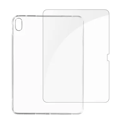 Maska za iPad A16 / 10.9 2022 silikonski gel meka kaljeno staklo 9H prozirna