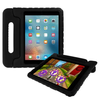 Maska iPad 5 / 6 / Air Antišok Dječja zaštita s ručkom Crna