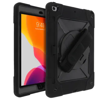Maska iPad 9/8/7 Ručka Stalak Naramenica Crna