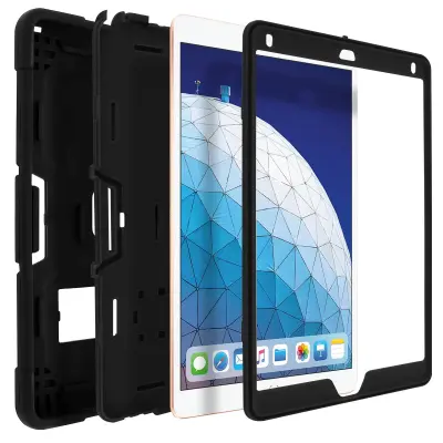 Maska iPad Pro 10.5 i iPad Air 3 2019 Dvo-materijalna sa stalkom - Crna