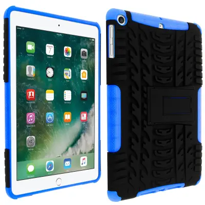 Maska iPad 5 / 6 / Air / 2018 Antišok ojačana + Ugrađeni stalak Plava