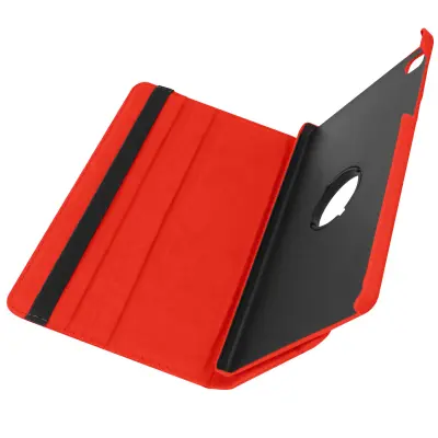 Samsung Tab A7 Lite preklopna torbica s rotirajućim stalkom 360° (portret/pejzaž), crvena