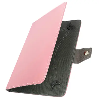 Futrola za tablet 10 inča, univerzalna, efekt stare kože, video stalak, ružičasta