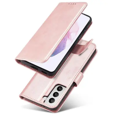 Magnetna maska sa postoljem za Samsung Galaxy S22 + pink