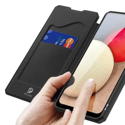 Maska Skin Pro Bookcase Skin X za Samsung Galaxy A02s EU crna