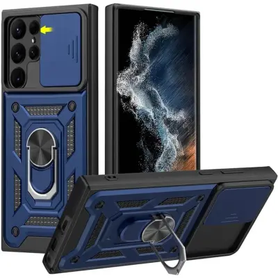 Case Slide Ring maska za Samsung Galaxy A13 4G plava