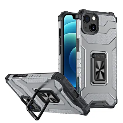Maska Crystal Ring Armor za iPhone 12 crna