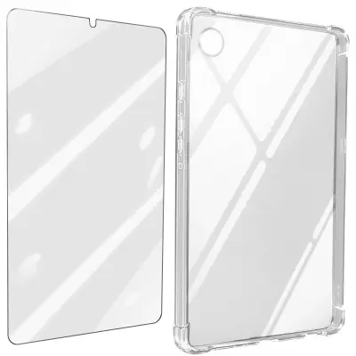 Maska za Samsung Tab A9 Plus silikon antišok i kaljeno staklo prozirna