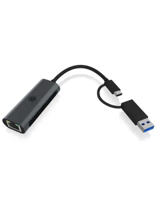 IcyBox IB-LAN301-C3 mrežna kartica/adapter USB-A i USB-C na 2,5 Gbit Ethernet