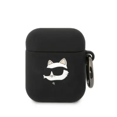 Silikonska maska za AirPods 1/2 Choupette Head 3D luksuzna otporna na udarce