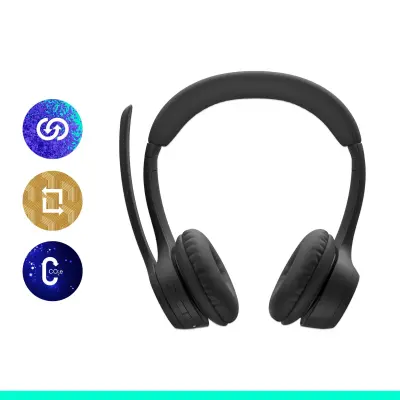 Slušalice Logitech Zone 300, bežične, crne