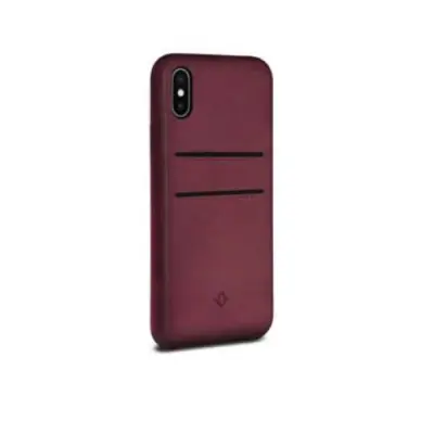 Kožna maska Relaxed Leather za iPhone X/XS Marsala