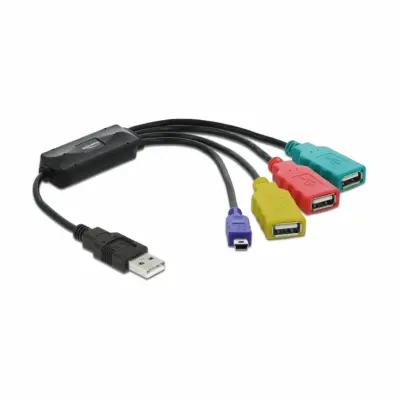 Delock USB hub na kabelu 3xA mini USB 61724