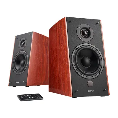 Edifier R2000DB Bluetooth zvučnici za police – bliski studijski monitor, optični ulaz, 120W RMS, smeđi