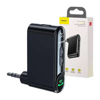 Baseus Qiyin AUX Bluetooth adapter za automobil, crni