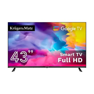 TV KRÜGER&MATZ 109 cm (43") D-LED full HD WIFI Google DVB-T2/T/C HEVC