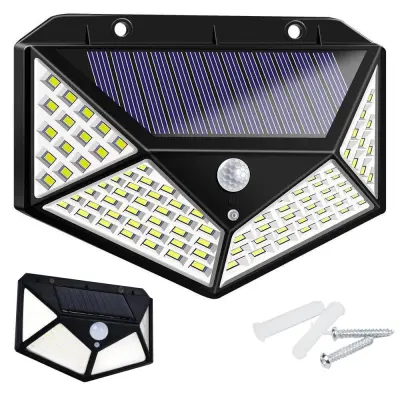 100 LED SMD solarna zidna svjetiljka s PIR senzorom pokreta