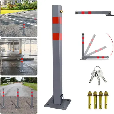 Sklopivi stupić za parkirno mjesto sa bravicom i reflektirajućim trakama 70cm