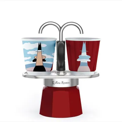Bialetti Mini Express Magritte aparat za kavu za 2 šalice