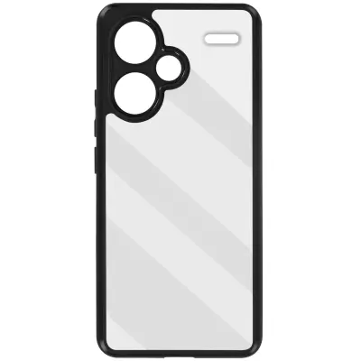 Maska za Xiaomi Redmi Note 13 Pro Plus polutvrda antišok kutovi crni rub
