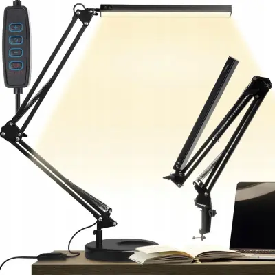 Podesiva USB LED stolna lampa Izoxis — 3 boje svjetla, 10 razina svjetline, s kvačicom