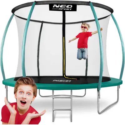 Konturirana vrtna trampolina 10ft/312 cm s unutarnjom mrežom, Neo-Sports