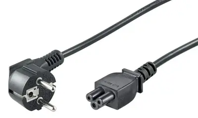 MicroConnect Schuko C5 kabel za napajanje, 1 m, crni