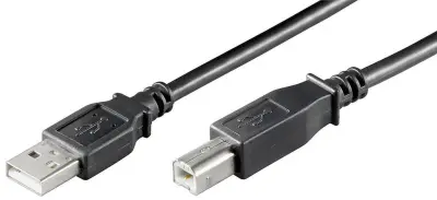 MicroConnect USB A-B 2.0 kabel, 5 m, crni, 480 Mbps