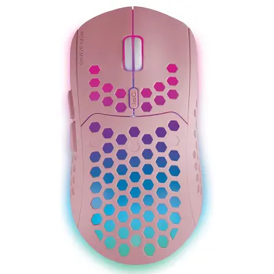 MARS GAMING MMW3 RGB bežični miš, 3200 DPI, ružičasti