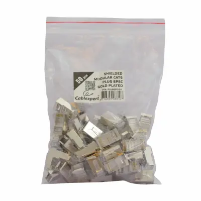 RJ45 konektor CAT.6 FTP čvrsti kabel (3-rez) (pakiranje od 50) Gembird