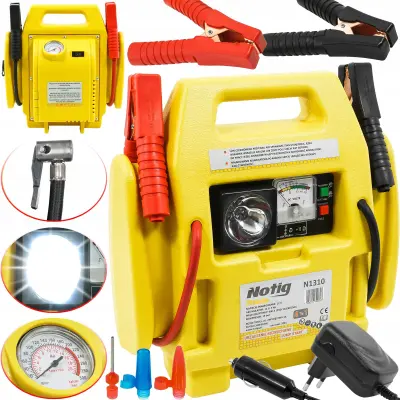 4u1 LED 12V booster 900A jump starter punjač i kompresor