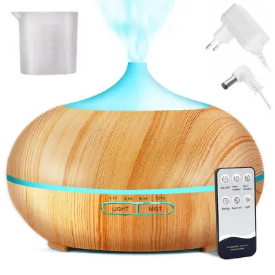 LED RGB ovlaživač zraka difuzor 300ml isparivač + daljinski svijetlosmeđi