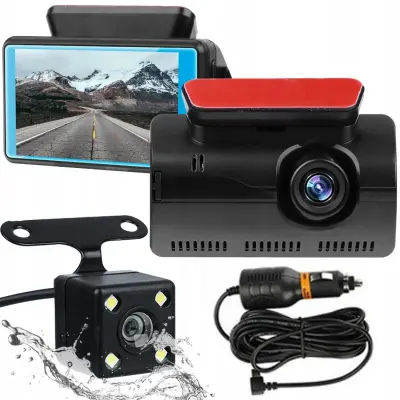 Armaturna auto kamera snimanje Full HD LCD 3€ł + stražnja IR kamera