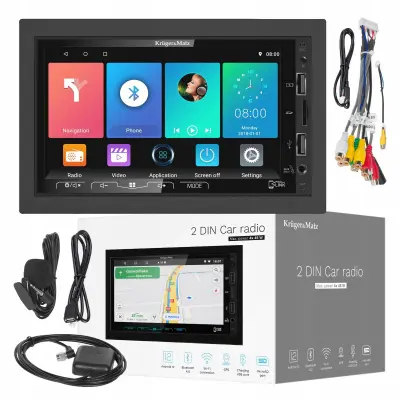 12V 2DIN LCD FM autoradio 4x45W 2x USB Bluetooth GPS ANDROID 13 WIFI
