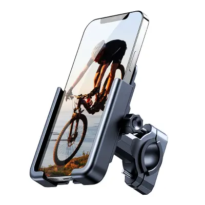 Metalni držač za telefon za bicikle i skutere, crni