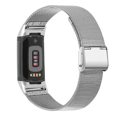 Narukvica od nehrđajućeg čelika za Fitbit Charge 5 Charge 6 Srebrna