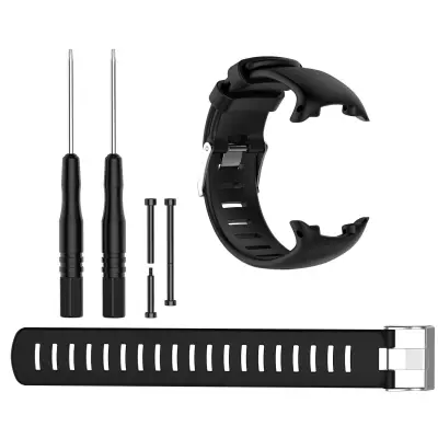 Remen za sat Suunto D4/D4i Novo s alatom za uklanjanje 6 komada Crna