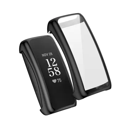 Futrola sa zaštitom zaslona kompatibilna s Fitbit Inspire 2 Crna Crna