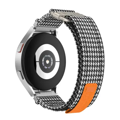 20mm Platneni remen za sat za Samsung Galaxy Watch Active 1/2, Galaxy Watch 4 Crno-bijela