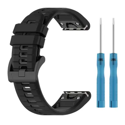 Brzoizmjenjivi dvobojni remen za sat s vodoravnim linijama za Garmin Fenix Višebojno
