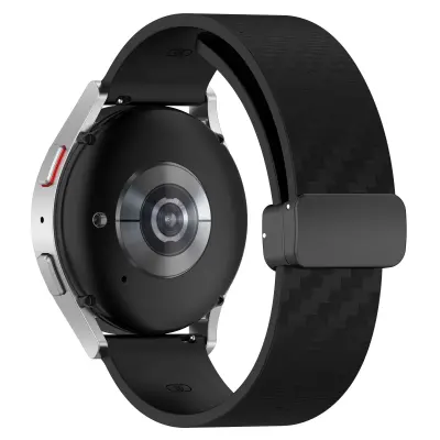 Remen magnetski za 20 mm Garmin/Huawei/Samsung Galaxy Watch silikonski Crna