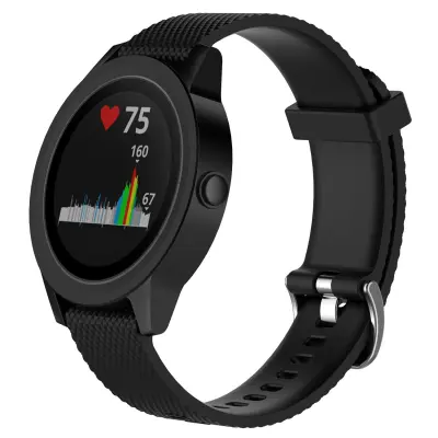 Remen kompatibilan s Garmin VivoActive 3/Move/Forerunner (20 mm) TPU Crni Crna