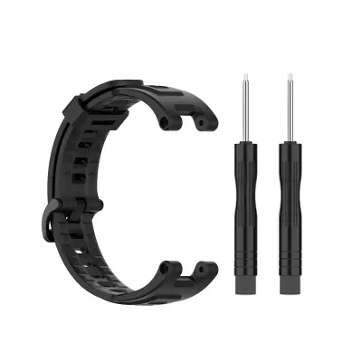 Kompatibilna s Huami Amazfit T-Rex & T-Rex Pro narukvicom od silikona - crna Crna