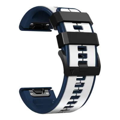 26mm Mekani silikonski remeni za satove za Garmin Fenix 6X/Fenix7X/7X pro, COROS Bijela