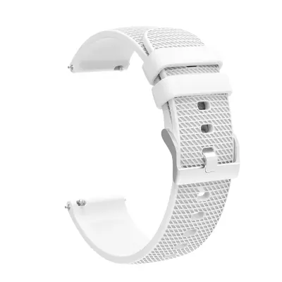 Silikonski remen s kariranim uzorkom za Garmin Vivoactive 3 20 mm Bijela