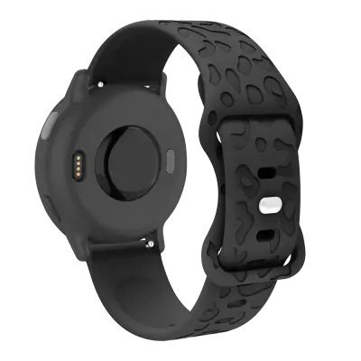 18mm silikonski remen za sat za Garmin Forerunner 265S, Fossil GEN6, Huawei honor Crna